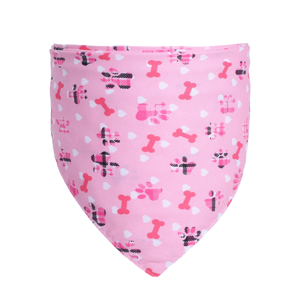 Pet Saliva Towel Scarf Love Triangle