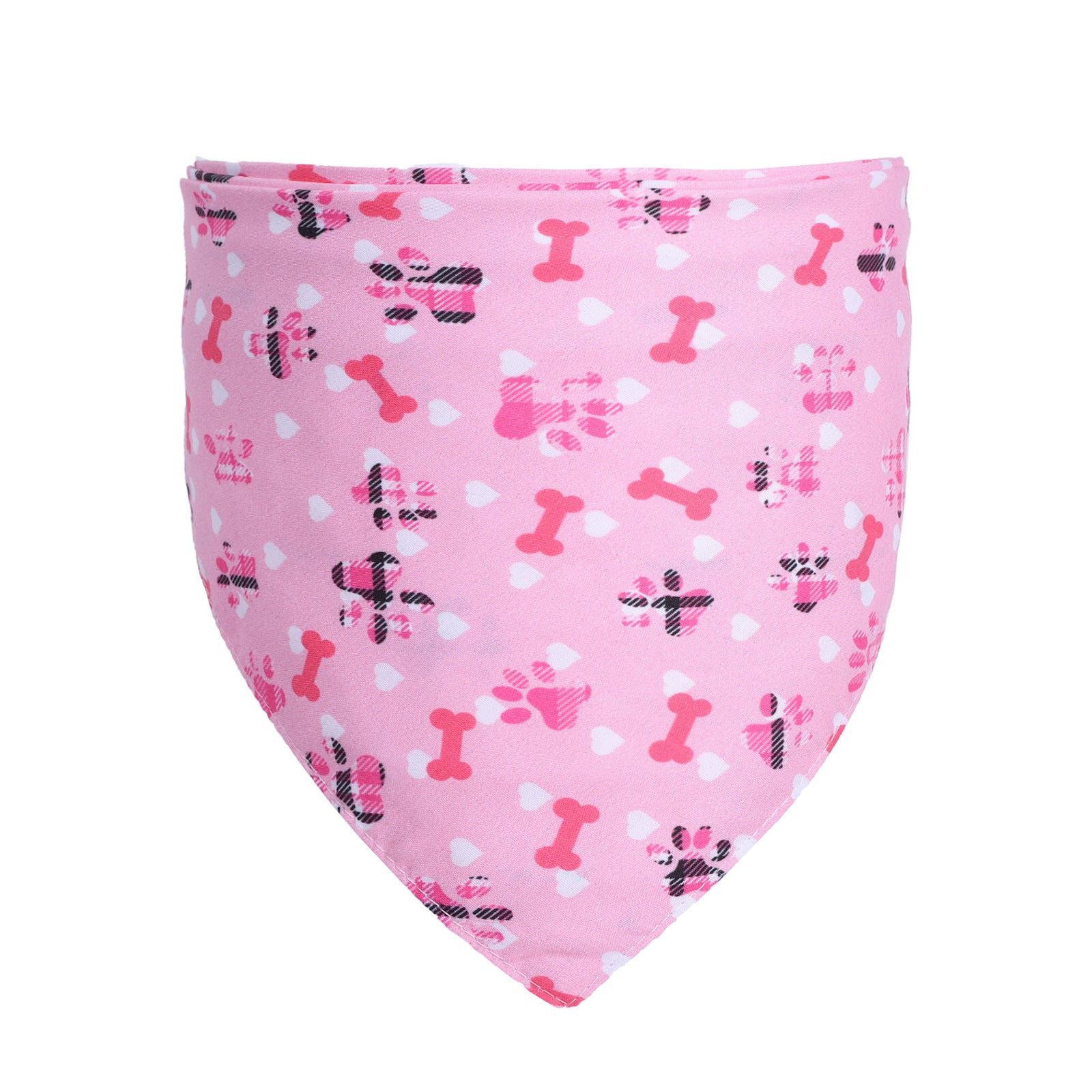 Pet Saliva Towel Scarf Love Triangle