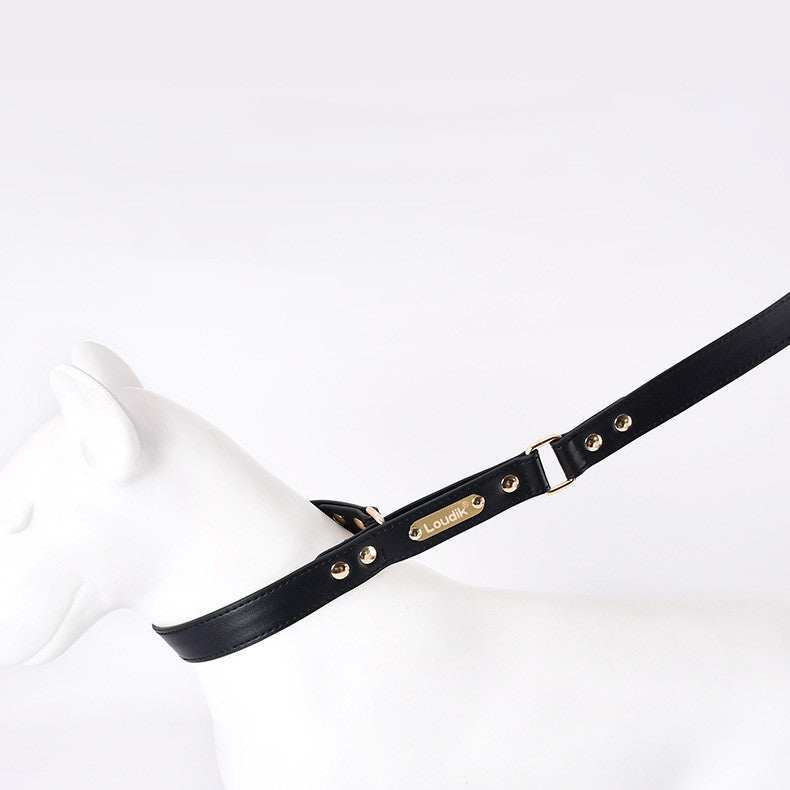 One-piece Leather Explosion-proof Leash For Pet Dogs