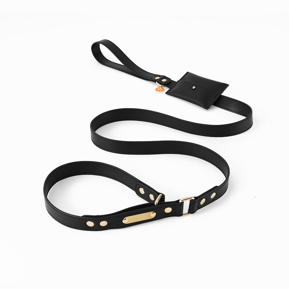 One-piece Leather Explosion-proof Leash For Pet Dogs