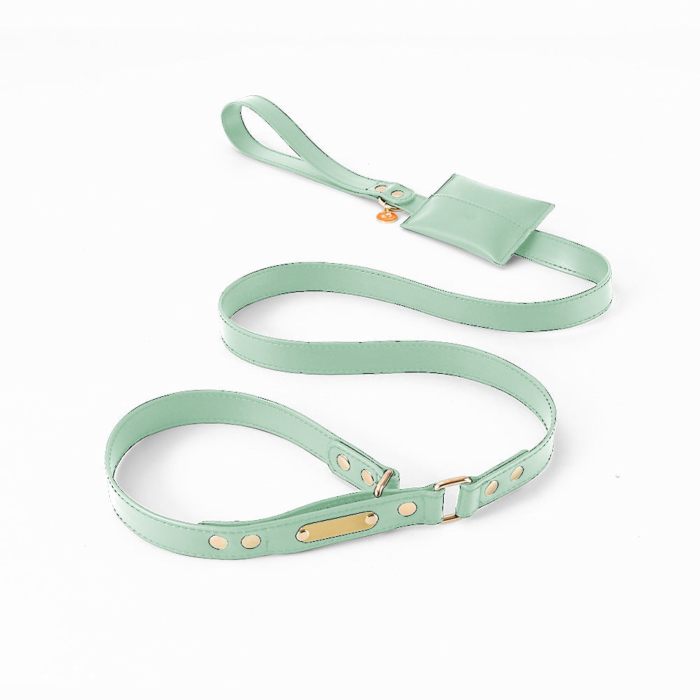 One-piece Leather Explosion-proof Leash For Pet Dogs
