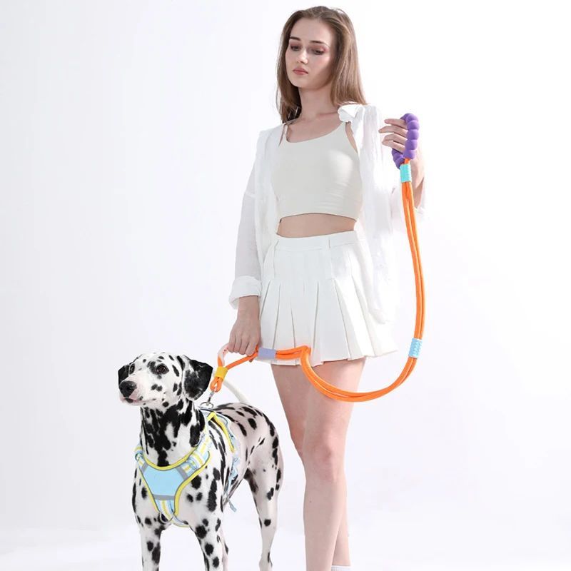 Versatile Pet Traction Leashes With A Comfortable Foam Handle Traction Rope For Dogs Anti Slip Traction Rope